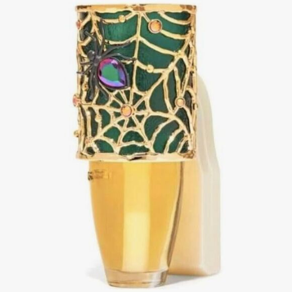 New Bath & Body Works Halloween Gemstone Spider Web Nightlight Plug In w Refill - Picture 6 of 6